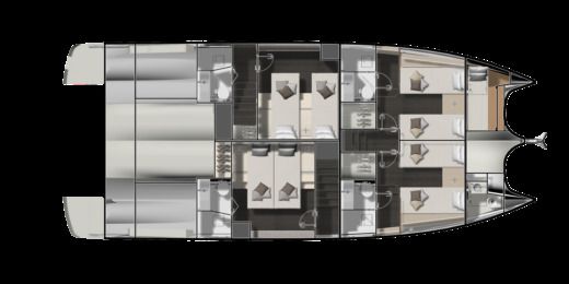 Motorboat PRESTIGE Yachts M48 Boat layout