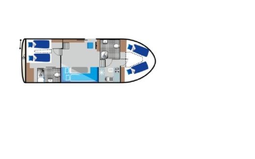 Houseboat Haines 1070 (HMR) Σχέδιο κάτοψης σκάφους