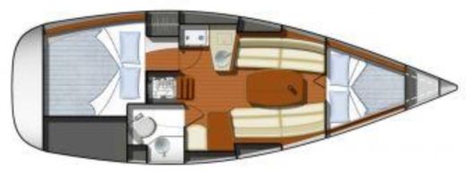 Sailboat Jeanneau ODYSSEY 29.2 Boat layout