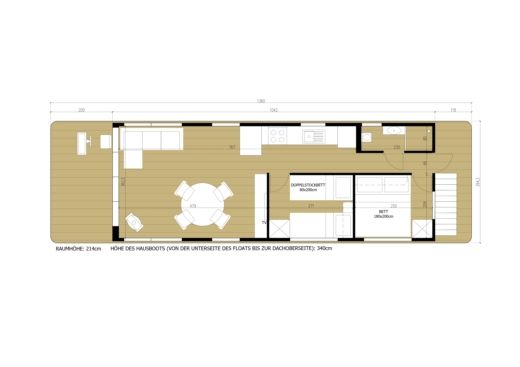 Houseboat WOMA D13 Plan du bateau