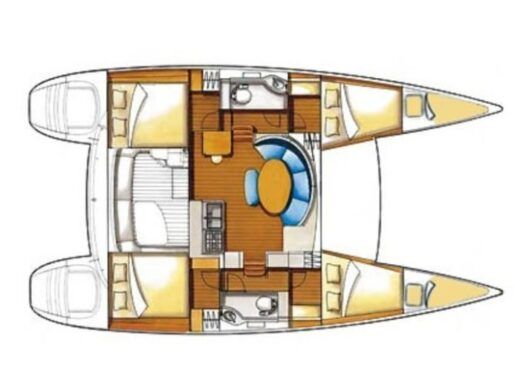 Catamaran Lagoon 380 S2 Boat layout