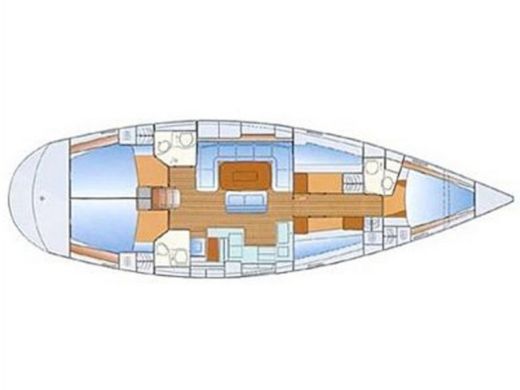 Sailboat Bavaria 50 Cruiser boat plan