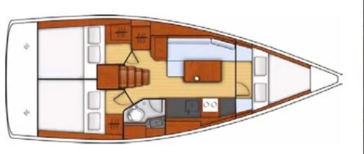 Sailboat Beneteau Oceanis 35.1 Boat layout