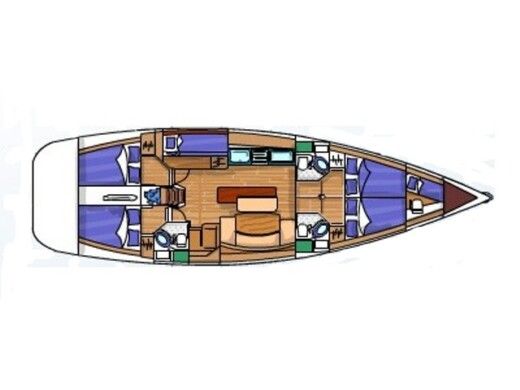 Sailboat BENETEAU CYCLADES 50.5 boat plan