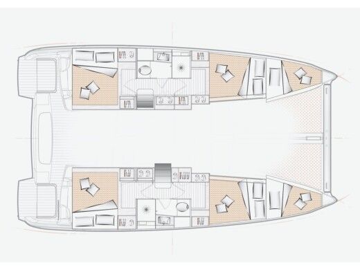 Catamaran  Excess 11 Boat layout