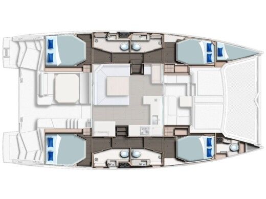 Catamaran  Leopard 45 boat plan
