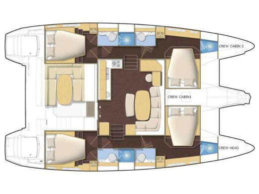 Catamaran Lagoon Lagoon 421 Boat layout