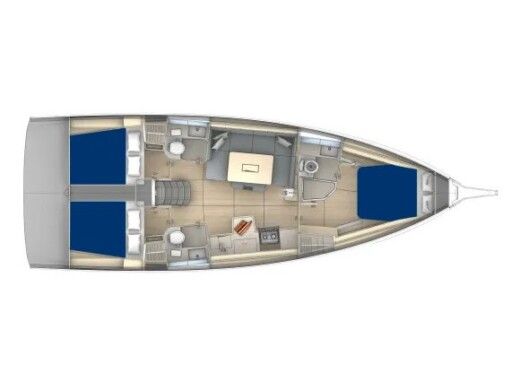 Sailboat  Sunsail 41.3 Plattegrond van de boot
