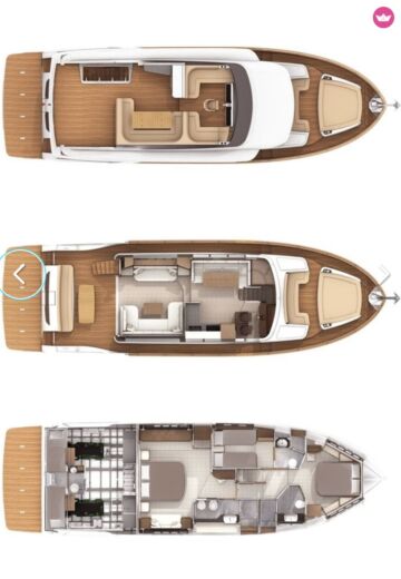 Motor Yacht Absolute Navetta 58 Plattegrond van de boot