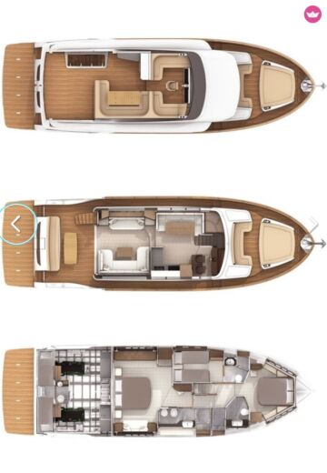 Motor Yacht Absolute Navetta 58 Planimetria della barca