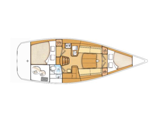 Sailboat BENETEAU FIRST 35 Plano del barco