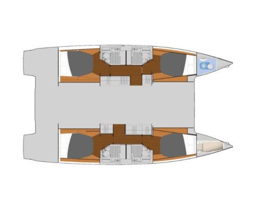 Catamaran Fountaine Pajot Astréa 42 Plan du bateau