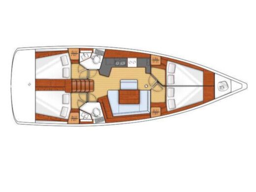 Sailboat Beneteau Oceanis 45 Boat layout