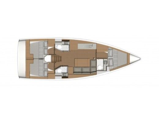 Sailboat  Dufour 390 Grand Large Plan du bateau