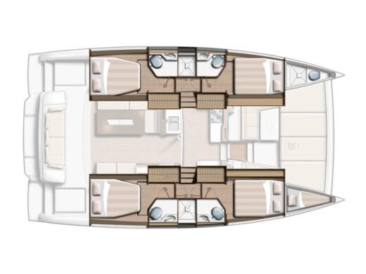 Catamaran  Bali 4.2 Plan du bateau