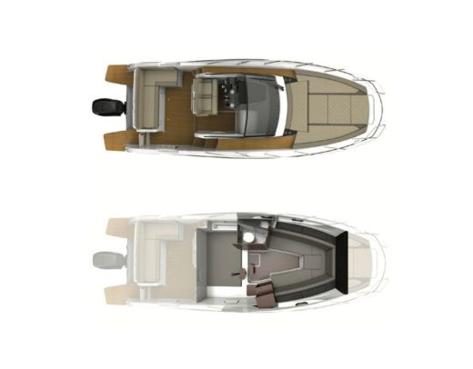 Motorboat Quicksilver Activ 875 Sundeck boat plan
