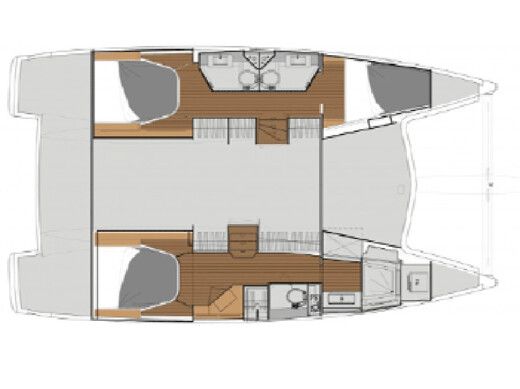 Catamaran Fountaine Pajot Lucia 40 Planimetria della barca