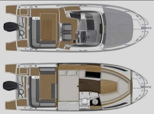 Motorboat Jeanneau Cap Camarat 9.0 Wa boat plan