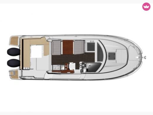 Motorboat Jeanneau Merry Fisher 895 Boot Grundriss