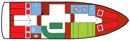 Houseboat Tyvano 38 boat plan