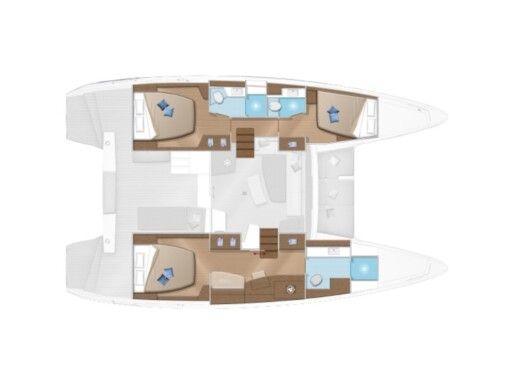 Catamaran Lagoon Lagoon 42 (3 cab) boat plan