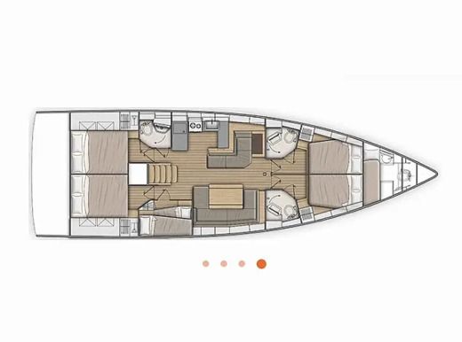 Sailboat  Oceanis 51.1 Plattegrond van de boot