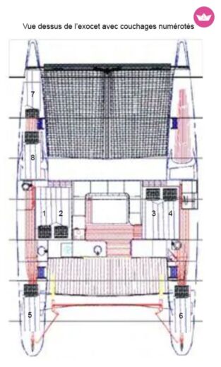 Catamaran Outremer 42 Boat layout