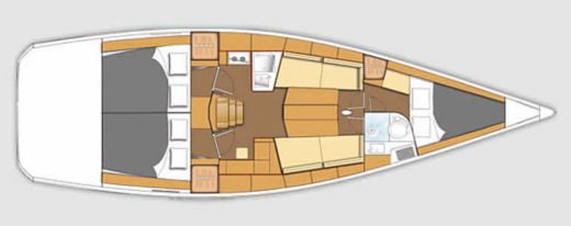 Sailboat Beneteau First 40 Boat layout