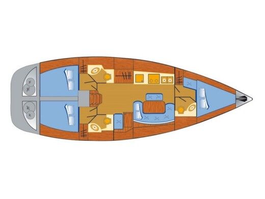 Sailboat  Cyclades 43.3 boat plan