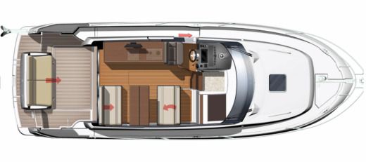 Motorboat Jeanneau NC9 Boot Grundriss