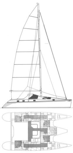 Catamaran Privilege Privilege 482 Boat layout