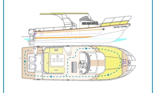 Motorboat Beacher V10.2 Croisière Planta da embarcação
