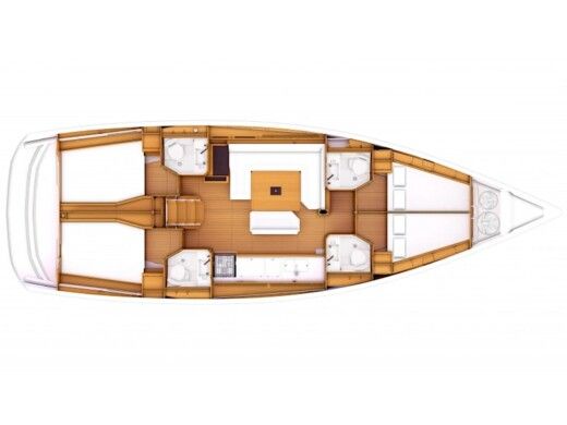 Sailboat  Sun Odyssey 479 Full refit 2024 ( new Bimini - Spr Plan du bateau