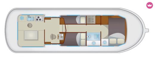 Houseboat Locaboat Pénichette 1107 W Plan du bateau