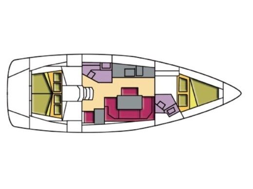 Sailboat BAVARIA Bavaria Cr 41 Boat layout