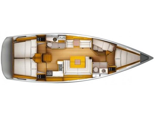 Sailboat  Sun Odyssey 449 Plan du bateau