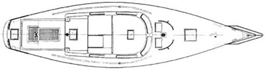 Sailboat Nautic Saintonge Rorqual p74 Planimetria della barca