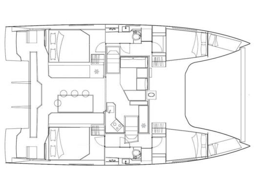 Catamaran  Nautitech 40 Open boat plan