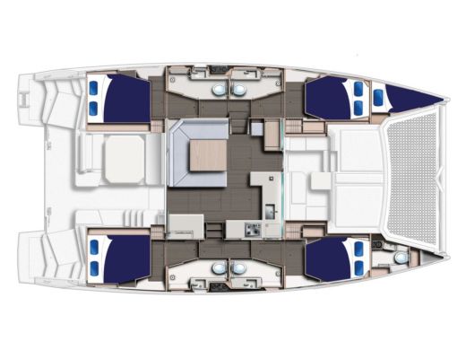 Catamaran  Moorings 4500L Boot Grundriss
