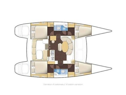 Catamaran LAGOON 380 S2 Boat layout