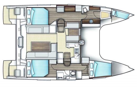 Catamaran Nautitech 40 Open boat plan
