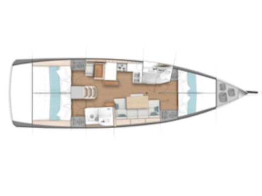 Sailboat Jeanneau Sun Odyssey 440 Boat layout