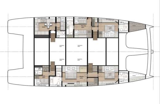 Catamaran Sunreef 80 Boat layout