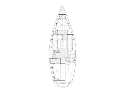 Sailboat  Halberg Rassy 34 Plattegrond van de boot
