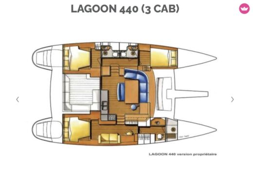 Catamaran Lagoon Lagoon 440 boat plan