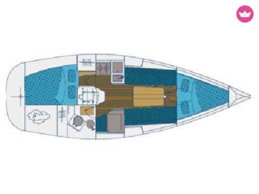 Sailboat Elan 31 Planimetria della barca