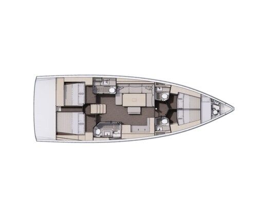 Sailboat  Dufour 470 (4+1) Plano del barco