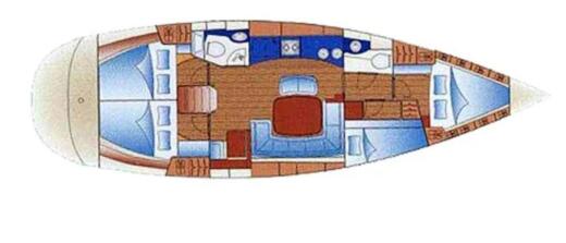 Sailboat Bavaria Bavaria 44 Σχέδιο κάτοψης σκάφους