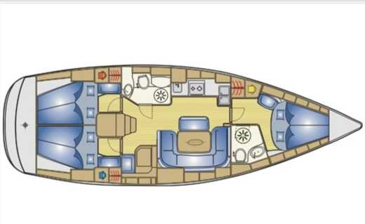 Sailboat Bavaria 42 Cruiser Boat layout