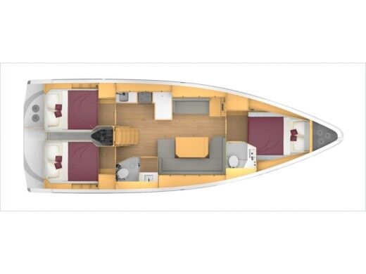 Sailboat  Bavaria C42 boat plan